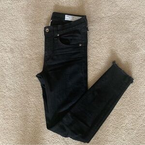 Rag & Bone Black Jeans | Raw Hem Ankle Skinny Size 26